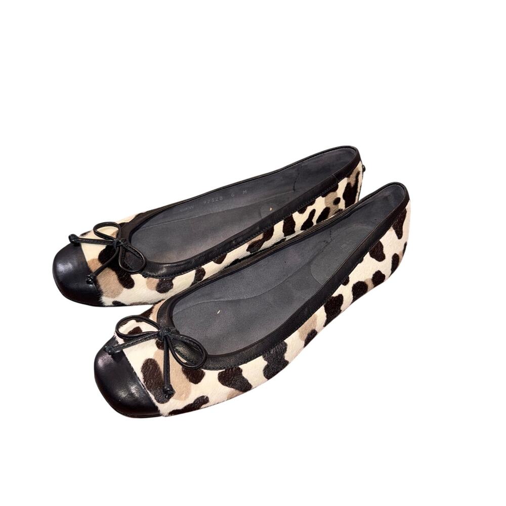 Stuart Weitzman Cow Print Calf Hair Ballet Flats | Size 6